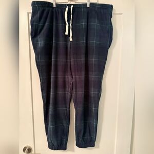 Joe Fresh Men's Dark Blue Checkered Joggers